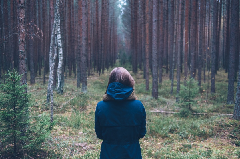 woman in woods pic